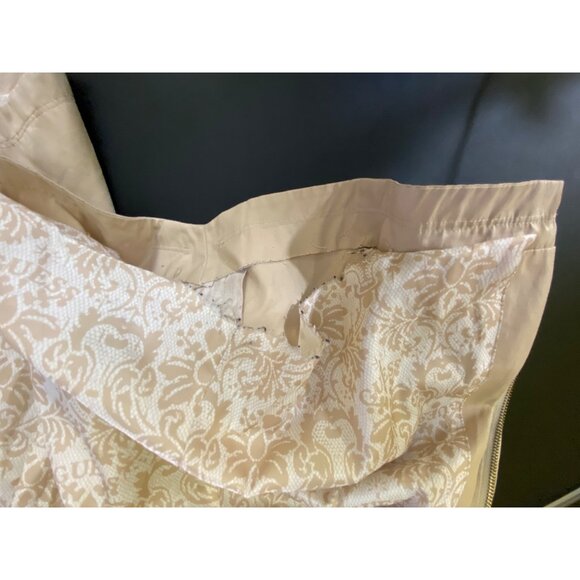 Guess Small Beige Trench Coat Tweed Trim Utilitarian Safari Jacket Casual Y2K - Picture 7 of 8